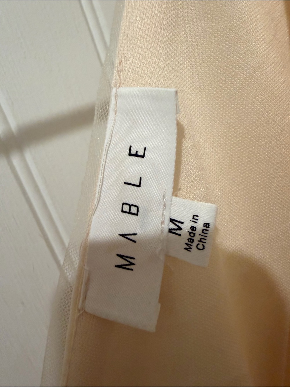 Mable Pearl Embellished Tulle Bow Shoulder Mini Dress Size M - Picture 3 of 4